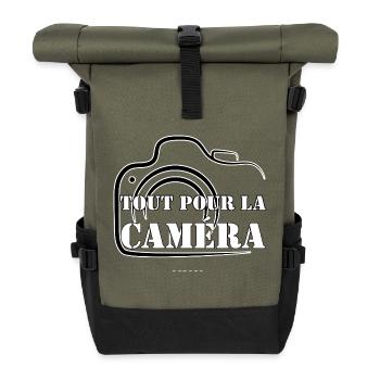 EVERYTHING FOR THE CAMERA. - Roll Top Backpack - olive/black - Front