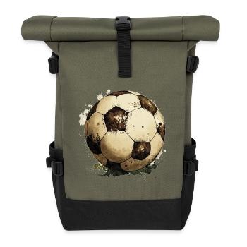 Ballon de football - Sac à dos roll top - olive/noir - Devant