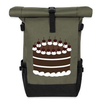 Gâteau à étages Forêt Noire Cerise et Chocolat - Sac à dos roll top - olive/noir - Devant