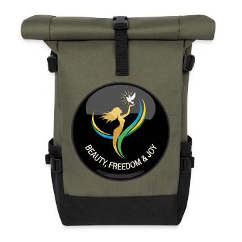 Freedom Beauty & Fun - Roll Top Backpack - olive/black - Front