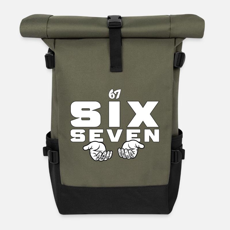 67 Six Sept - Sac à dos roll top - olive/noir