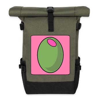 Pink Olives Love - Roll Top Backpack - olive/black - Front