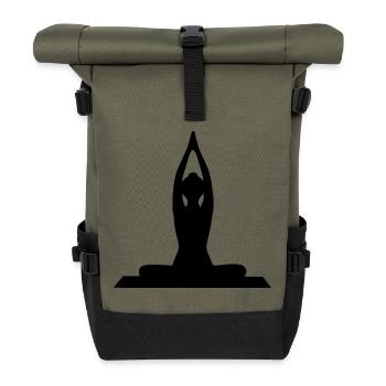 Formes de yoga Silhouettes noires - Sac à dos roll top - olive/noir - Devant