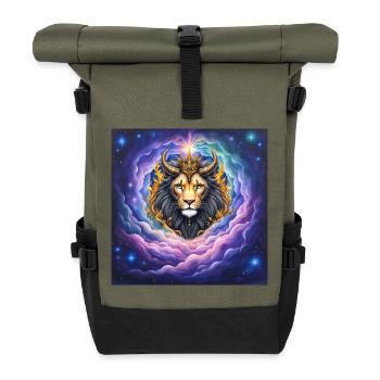 Lion Céleste à la Couronne d’Or - Sac à dos roll top - olive/noir - Devant