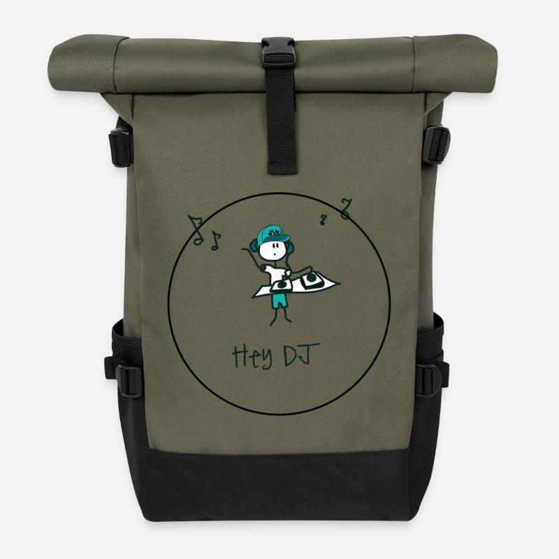 Djboy - Roll Top Backpack - olive/black