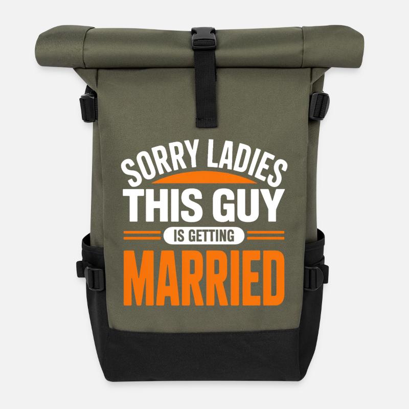 Ce type va se marier, désolé mesdames - Sac à dos roll top - olive/noir