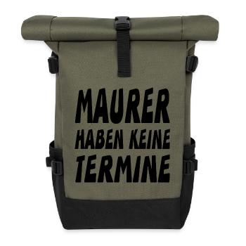 Bricklayer - Roll Top Backpack - olive/black - Front