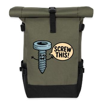 Au diable ce personnage de dessin animé qui se fait oublier - Sac à dos roll top - olive/noir - Devant