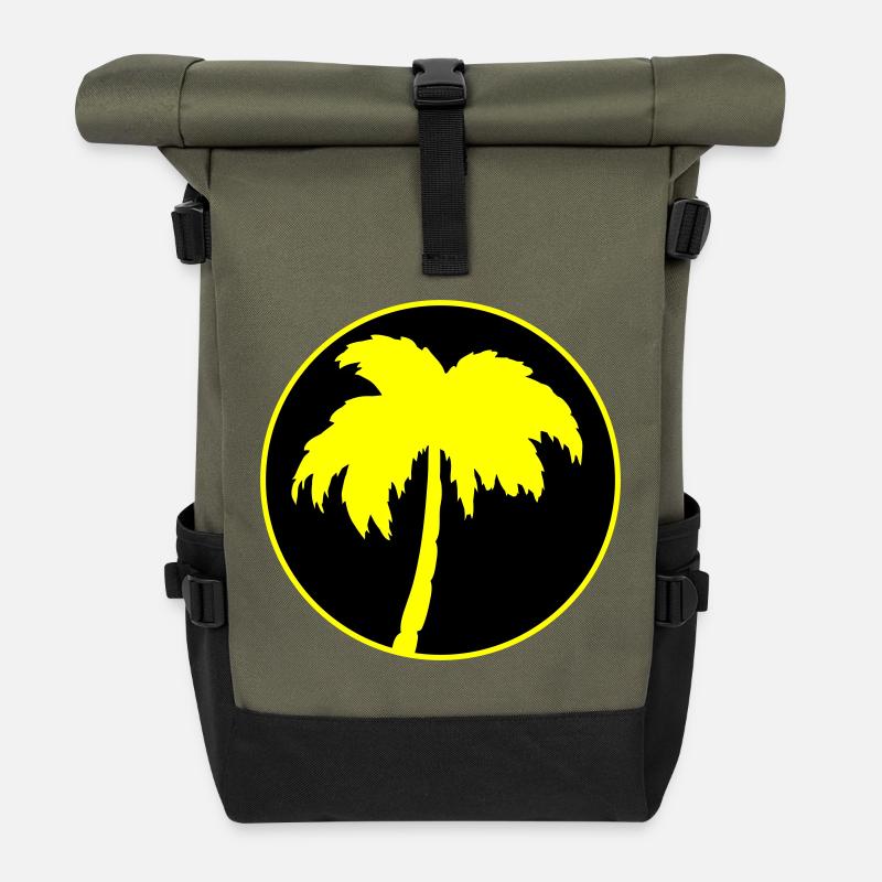 Palmen - Rolltop Rucksack - Olive/Schwarz