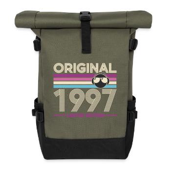 Original 1997 Limited Edition Retro - Rolltop Rucksack - Olive/Schwarz - Vorne