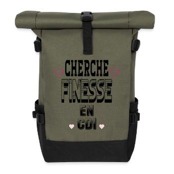 Cherche Finesse en CDI - Sac à dos roll top - olive/noir - Devant