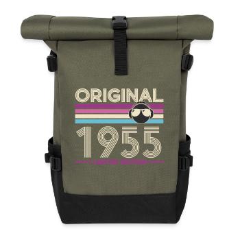 Original 1955 Limited Edition Logo - Roll Top Backpack - olive/black - Front