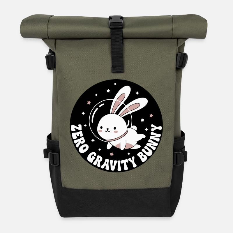 Lapin Apesanteur - Sac à dos roll top - olive/noir