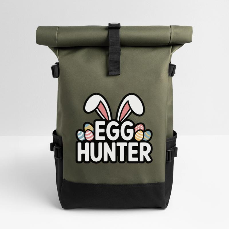 Egg Hunter Bunny – Easter Design Roll Top Backpack