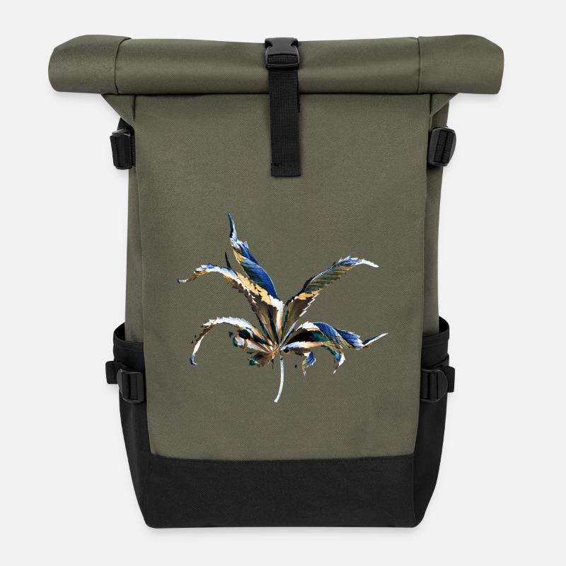 Blattschichten - Rolltop Rucksack - Olive/Schwarz