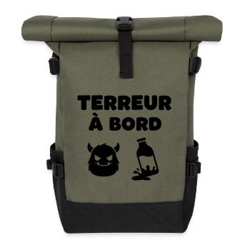Terreur à bord - Sac à dos roll top - olive/noir - Devant