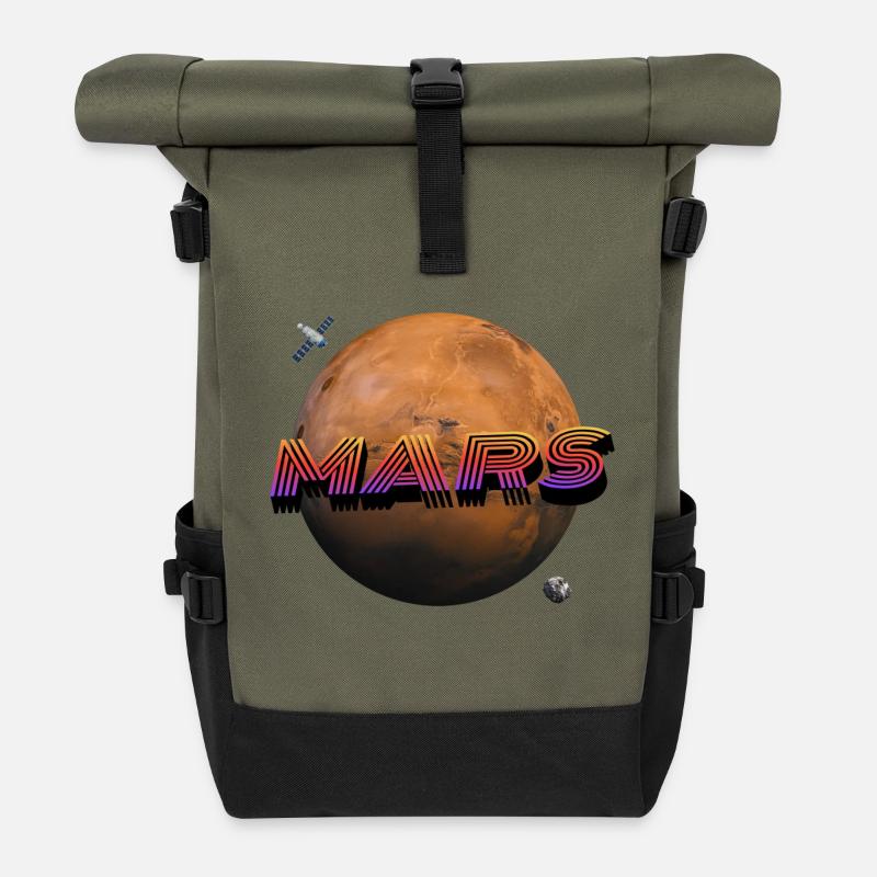 Mars – Weltraumserie - Rolltop Rucksack - Olive/Schwarz