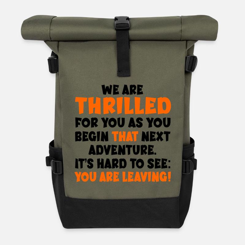 Adieu Collègue Job - Sac à dos roll top - olive/noir