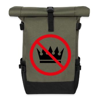 Pas de rois ! (Pancarte de protestation / POS 2C) - Sac à dos roll top - olive/noir - Devant