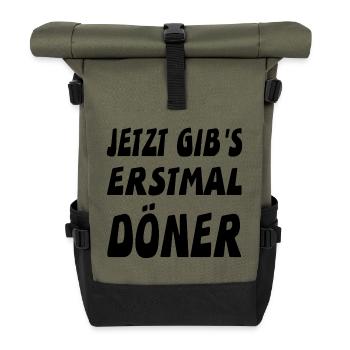 Döner - Rolltop Rucksack - Olive/Schwarz - Vorne