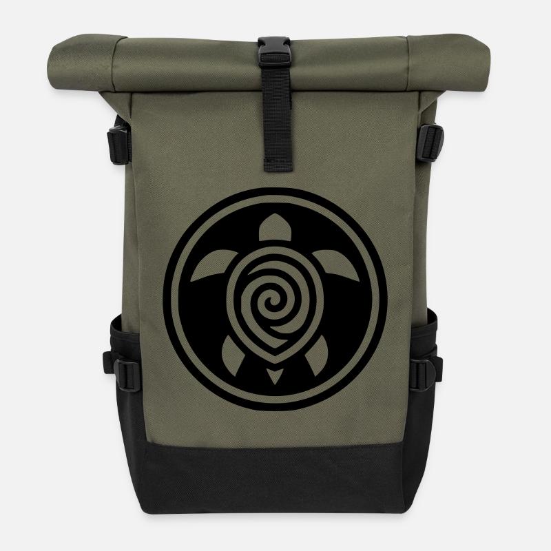 Schildkröte - Rolltop Rucksack - Olive/Schwarz