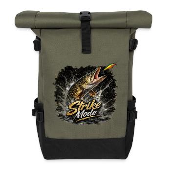 Mode Frappe – Chemise de pêche Predator - Sac à dos roll top - olive/noir - Devant