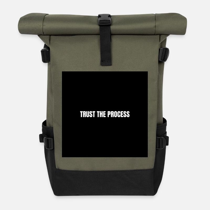 Confiance au Processus - Sac à dos roll top - olive/noir