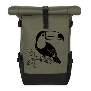 Toukan Bird - Sac à dos roll top - olive/noir - Devant