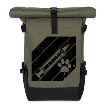 Spritze - Rolltop Rucksack - Olive/Schwarz - Vorne