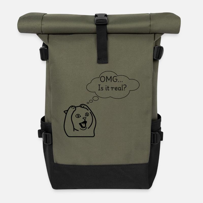 OMG - Sac à dos roll top - olive/noir