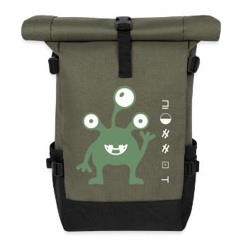 Ami extraterrestre vert à trois yeux - Sac à dos roll top - olive/noir - Devant