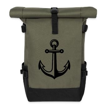 Sticker Autocollant pour Voiture ancre de bateau  - Sac à dos roll top - olive/noir - Devant