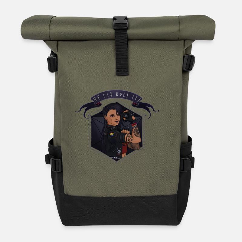 We can ROLL it ! Tanned - Sac à dos roll top - olive/noir