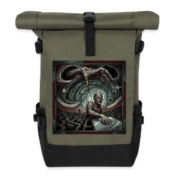 Strings of Control - Roll Top Backpack - olive/black - Front