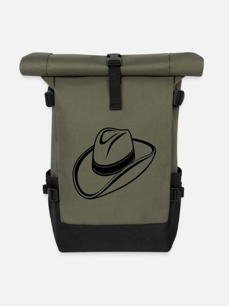 Cowboyhut - Rolltop Rucksack - Olive/Schwarz