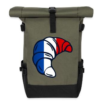France Croissants - Roll Top Backpack - olive/black - Front