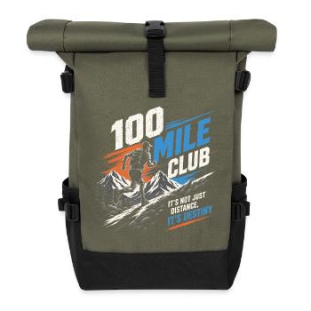 Trailrunning – 100-Meilen-Club - Rolltop Rucksack - Olive/Schwarz - Vorne