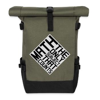 Les mathématiques La seule matière qui compte Nerd Mathe Logo - Sac à dos roll top - olive/noir - Devant