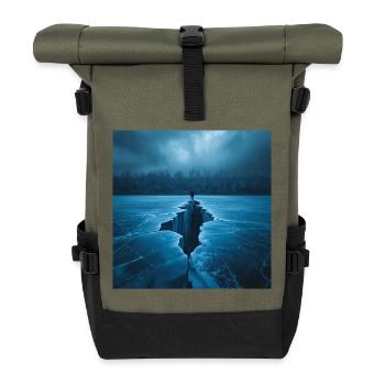 Pęknięty Lód – Samotność na Krawędzi - Rolltop Rucksack - Olive/Schwarz - Vorne