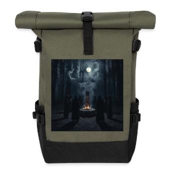 Kreis der Geige – Slawische Geistbeschwörung - Rolltop Rucksack - Olive/Schwarz - Vorne