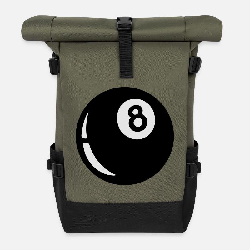 eightball - Sac à dos roll top - olive/noir