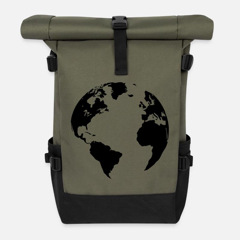 Terre Mère - Sac à dos roll top - olive/noir