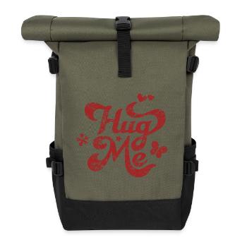 drück mich - Rolltop Rucksack - Olive/Schwarz - Vorne