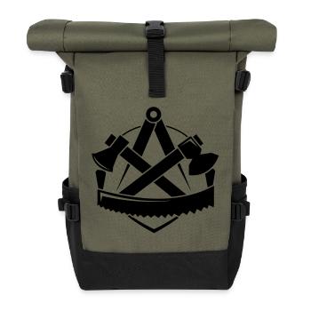 Carpenters logo - Roll Top Backpack - olive/black - Front