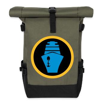 Ship | Cruise | Ferry - Roll Top Backpack - olive/black - Front