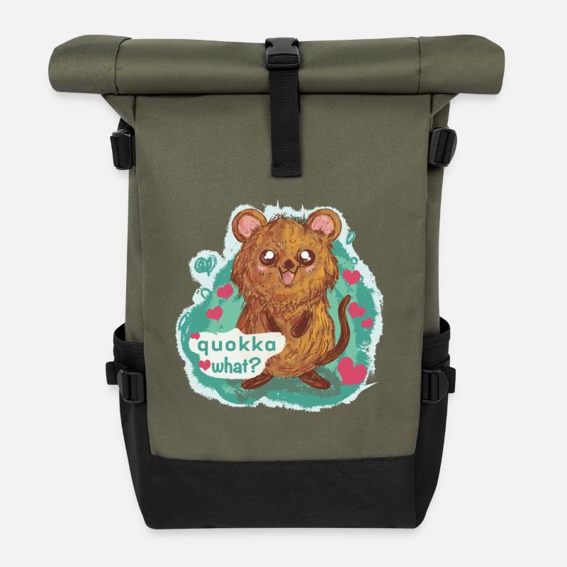 quokka - Sac à dos roll top - olive/noir