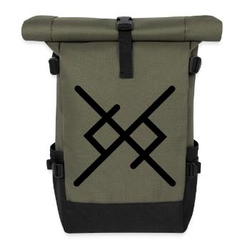 L’amour éternel dans les runes vikings - Sac à dos roll top - olive/noir - Devant