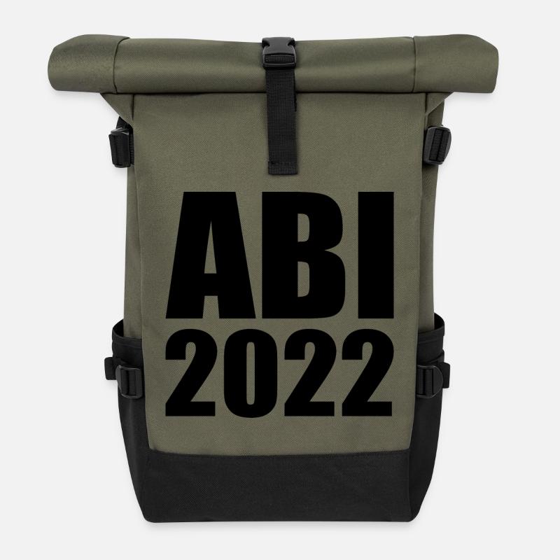 Abi 2022 - Rolltop Rucksack - Olive/Schwarz