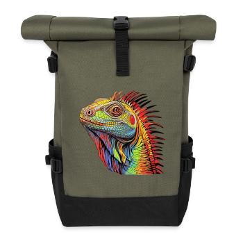 Iguana - Enchantment Unleashed - Roll Top Backpack - olive/black - Front