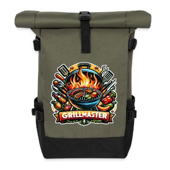 GrillMaster - Illustration de gril - Sac à dos roll top - olive/noir - Devant